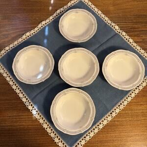 Noritake Rothschild ~ Set of 5 Small Fruit / Dessert / Sauce Bowls Mint